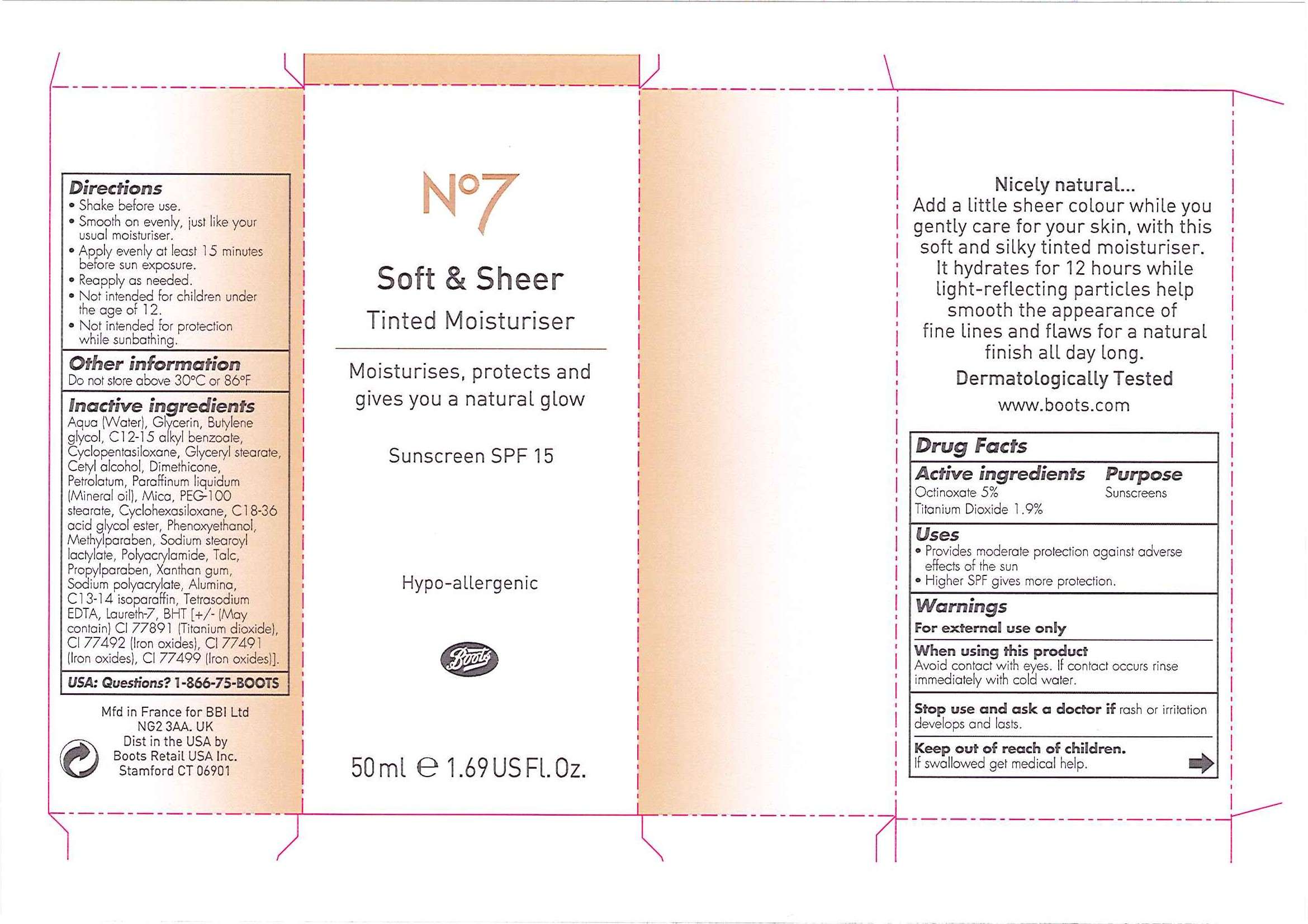 No7 Soft and Sheer Tinted Moisturiser Dark